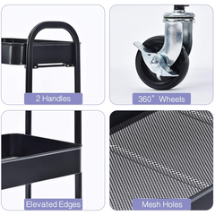 3 Compartment Kitchen Trolley