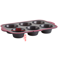 Silicone Muffin Mold - 6 Cavity Large