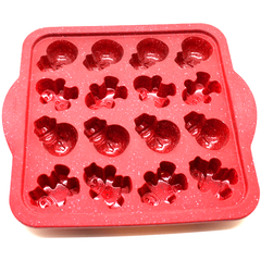 Silicone Chocolate Mold Snowman 16 Cavity