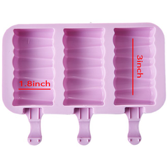 Silicone Popsicle Ice Cream Mold 3 Cavity