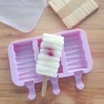Silicone Popsicle Ice Cream Mold 3 Cavity