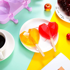 Silicone Popsicle Ice Cream Mold Heart Shaped