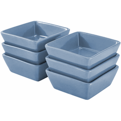 Porcelain Square Sauce Dipping Dishes 6 Pcs