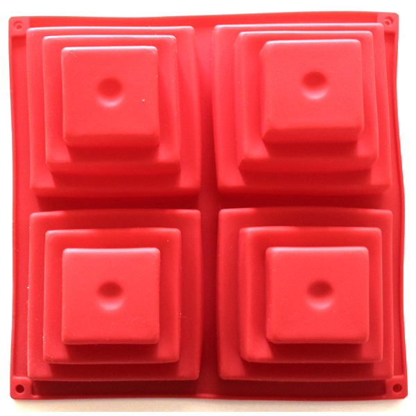 Square Silicone Cake Mold 4 Cavity