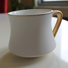 Angela Cup & Saucer Maroon + White