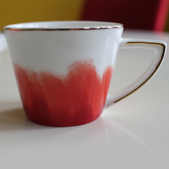 Angela Cup & Saucer Set - Red Flowers