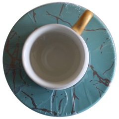 Angela Cup & Saucer Set - Greenish