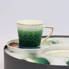 Angela Cup & Saucer Set - Green Floral