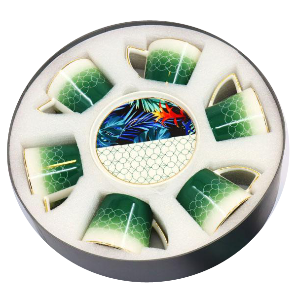 Angela Cup & Saucer Set - Green Floral