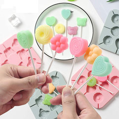 Heart & Swirl Lollipop Mold 8 Cavity
