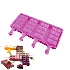 Silicone Popsicle Ice Cream Mold 4 Cavity