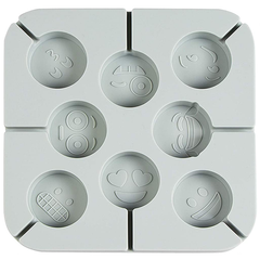Silicone Lollipop Emoji Mold 8 Cavity