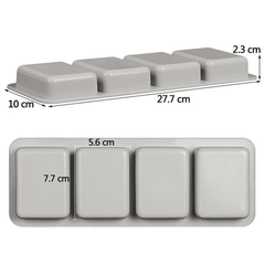 Square Silicone Mold 4 Cavity