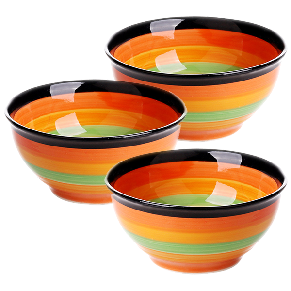 Porcelain Spiral Bowl Set 6 Pcs