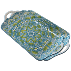 Porcelain Serving Tray 2Pcs