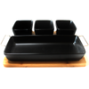 Porcelain Dip Bowl Set With Tray