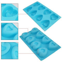 Silicone 8 Cavity Heart Mold