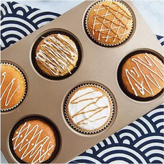 Muffin Tray Gold 6 Cavity