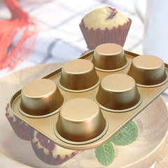 Muffin Tray 6 Cavity Gold