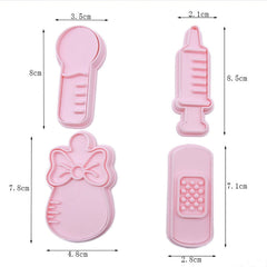 Baby Theme Fondant & Cookie Cutter 4Pcs Set