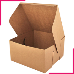 Pack Of 10 Brown Cake Box 8x8 Inches - bakeware bake house kitchenware bakers supplies baking