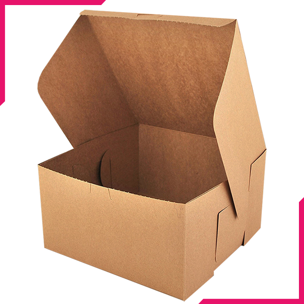 Pack Of 30 Brown Cake Box 8x8 Inches - bakeware bake house kitchenware bakers supplies baking