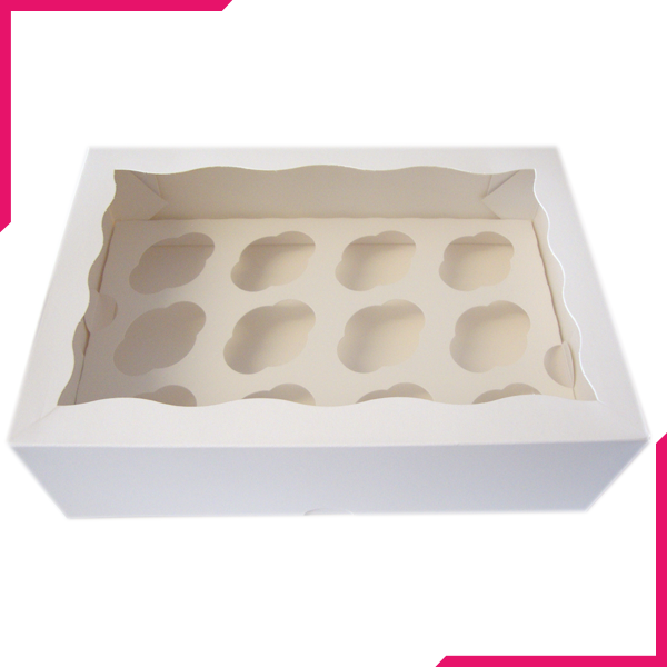 Pack Of 20 White Cupcake Box - 12 Cupcakes - bakeware bake house kitchenware bakers supplies baking