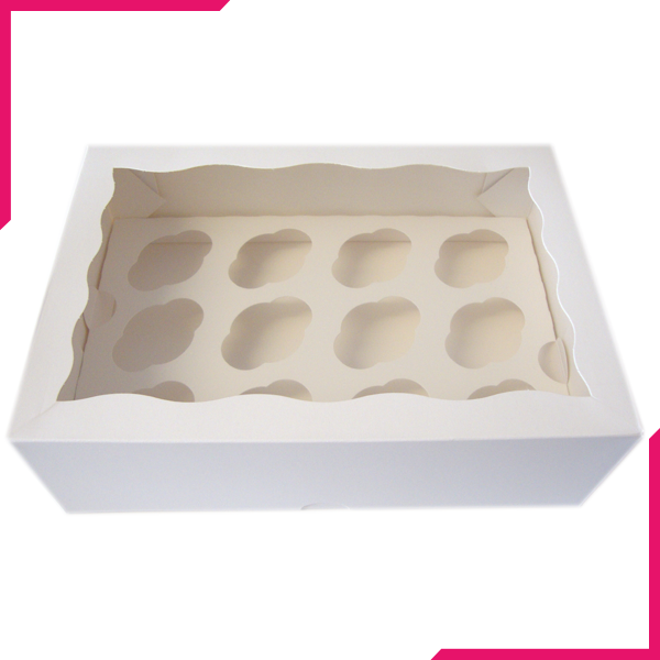 Pack Of 30 White Cupcake Box - 12 Cupcakes - bakeware bake house kitchenware bakers supplies baking
