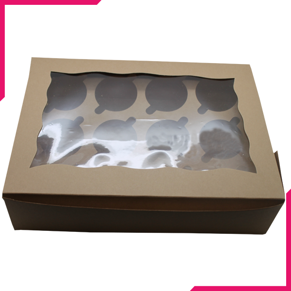 Pack Of 10 Cupcake Box - 12 Cupcake - bakeware bake house kitchenware bakers supplies baking