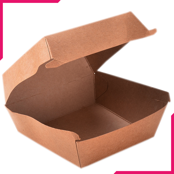 Pack Of 20 Brown Burger Box - bakeware bake house kitchenware bakers supplies baking