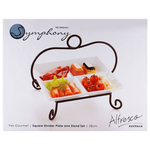 Symphony Square Divider Plate & Stand - bakeware bake house kitchenware bakers supplies baking