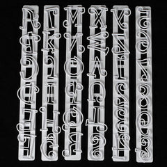Funky Style Uppercase Alphabet & Numbers Fondant Cutter Set