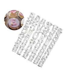 Funky Style Uppercase Alphabet & Numbers Fondant Cutter Set