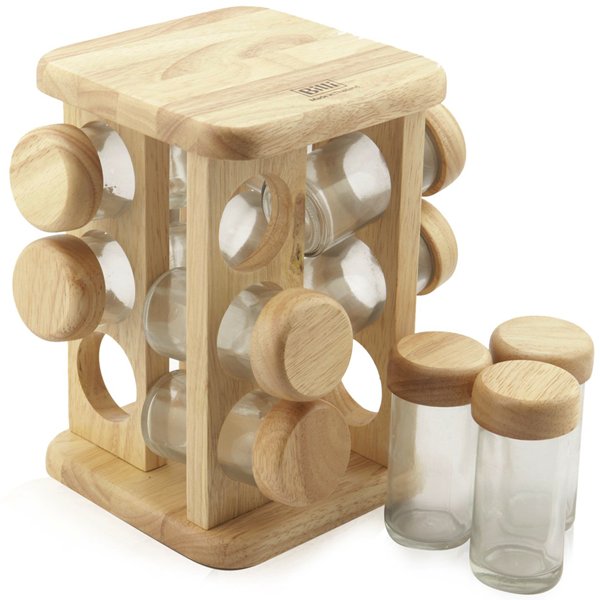 Billi Revolving Spice Rack Set 12Pcs - bakeware bake house kitchenware bakers supplies baking