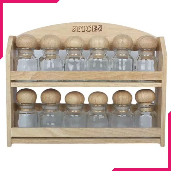 Billi 12 Pcs Spices Rack - bakeware bake house kitchenware bakers supplies baking