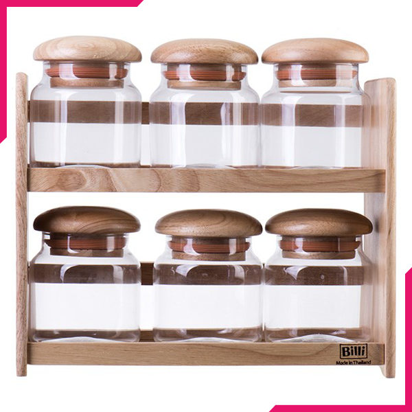 Billi Canister Set 2 Row - bakeware bake house kitchenware bakers supplies baking
