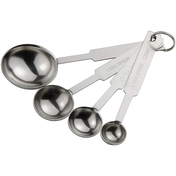 Stainless Steel Measuring Spoon Set Heavy Gauge - bakeware bake house kitchenware bakers supplies baking