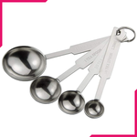 Stainless Steel Measuring Spoon Set Heavy Gauge - bakeware bake house kitchenware bakers supplies baking