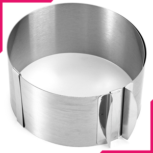 6"-12" Stainless Steel Adjustable Cake Ring - bakeware bake house kitchenware bakers supplies baking