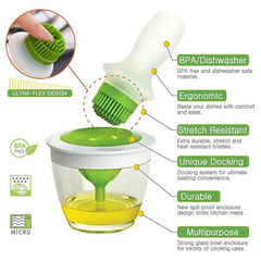 Silicone Chef's Basting Oil Brush Set - bakeware bake house kitchenware bakers supplies baking