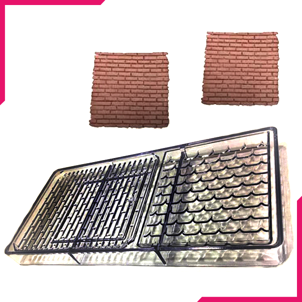 Acrylic Chocolate Mold House Walls - bakeware bake house kitchenware bakers supplies baking