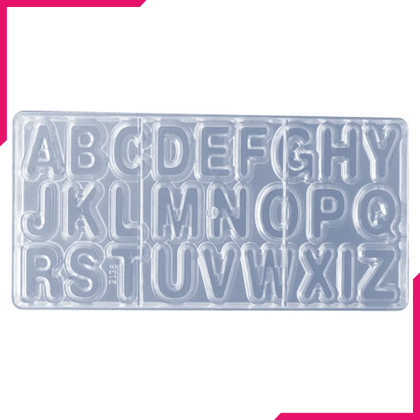 Cake Decor 26 Cavity Alphabet Shape Polycarbonate Chocolate Mold - bakeware bake house kitchenware bakers supplies baking