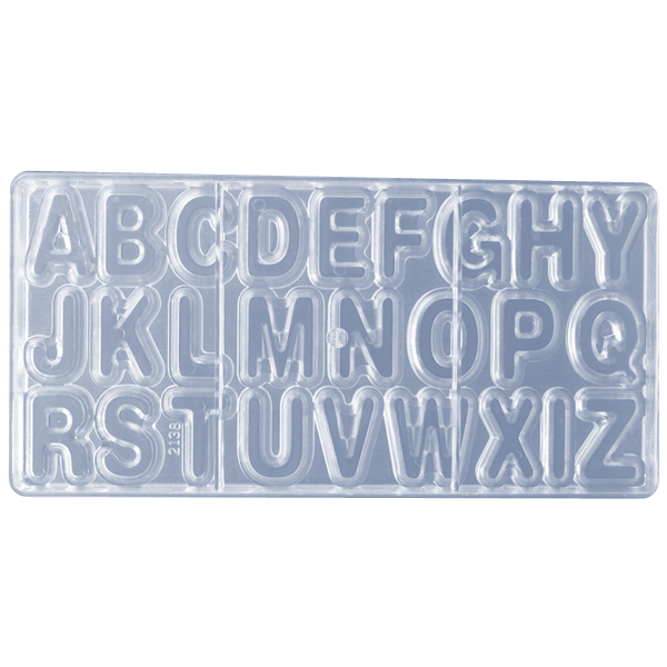 Cake Decor 26 Cavity Alphabet Shape Polycarbonate Chocolate Mold - bakeware bake house kitchenware bakers supplies baking