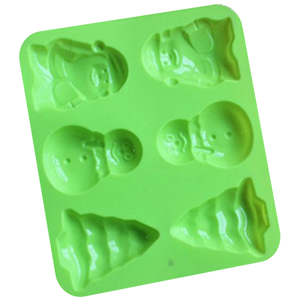 Silicone Christmas Theme Cupcake Mold 6 Cavity - bakeware bake house kitchenware bakers supplies baking