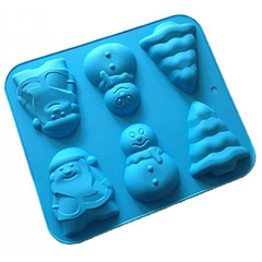 Silicone Christmas Theme Cupcake Mold 6 Cavity - bakeware bake house kitchenware bakers supplies baking