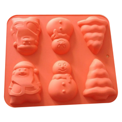 Silicone Christmas Theme Cupcake Mold 6 Cavity - bakeware bake house kitchenware bakers supplies baking