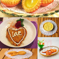 Oval Paper Doilies Wedding Decoration White Lace Pastry Mat 50Pcs - bakeware bake house kitchenware bakers supplies baking