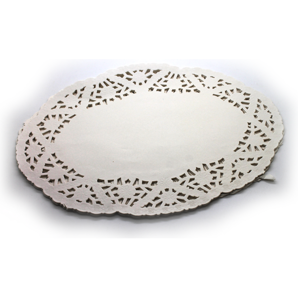 Oval Paper Doilies Wedding Decoration White Lace Pastry Mat 50Pcs - bakeware bake house kitchenware bakers supplies baking