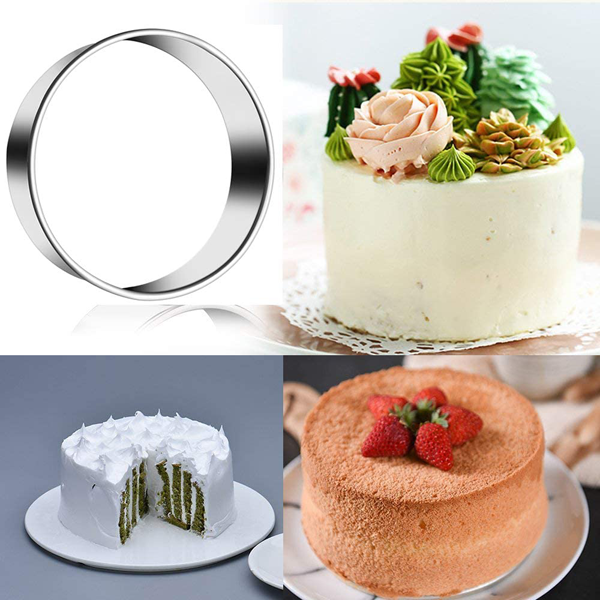 Stainless Steel Round Cookie Cutter Set 3Pcs - 5.5cm, 6.5cm, 7.5cm - bakeware bake house kitchenware bakers supplies baking