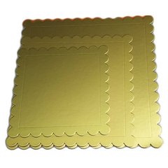Square Cake Board Golden 3Pcs Set - bakeware bake house kitchenware bakers supplies baking
